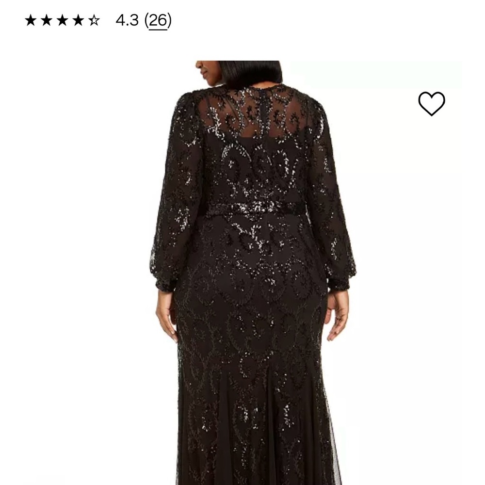 NWT Gorgeous long black dress with lovely detail size 22W or 20W - Picture 10 of 11